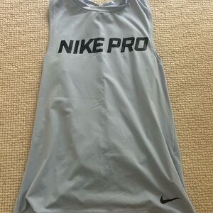 Nike Pro Light Blue Workout Top